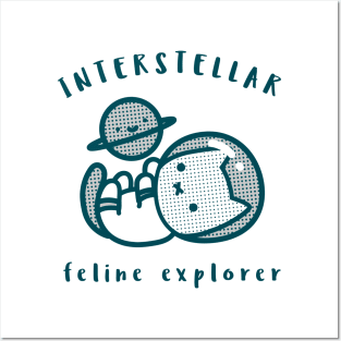 interstellar feline explorer Posters and Art